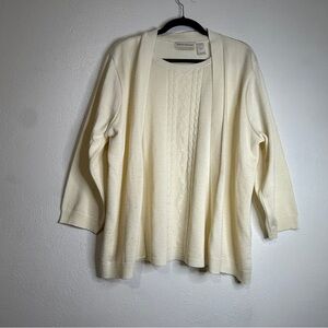 Alfred Dunner Women's Cream Sweater. Sz 1X.